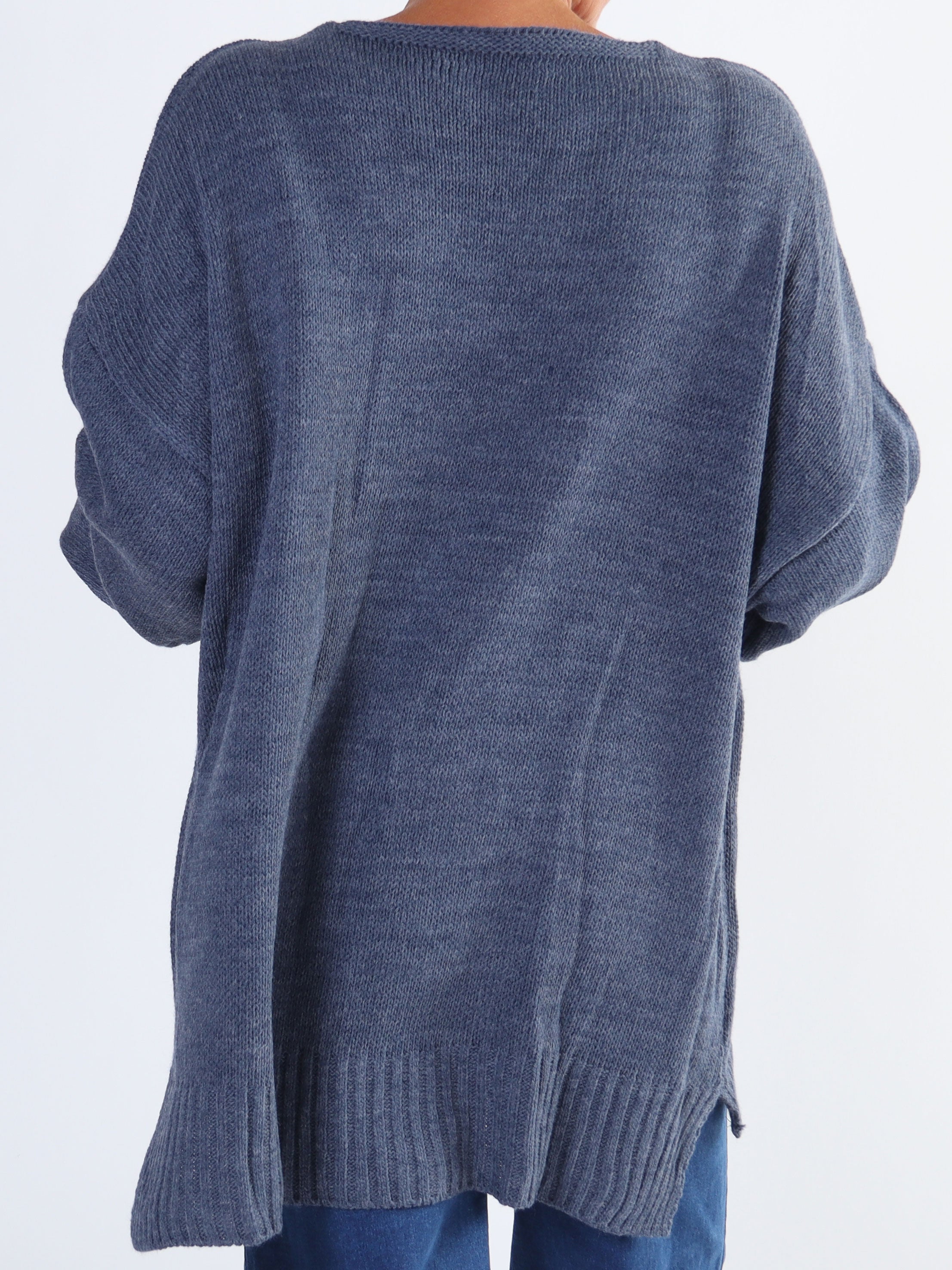 Shaima - Simpel plus size strik med lommer